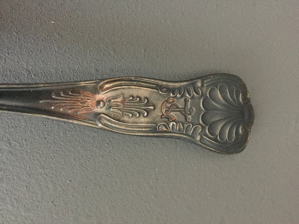 Vintage USN Engraved Silverplate Serving Spoon